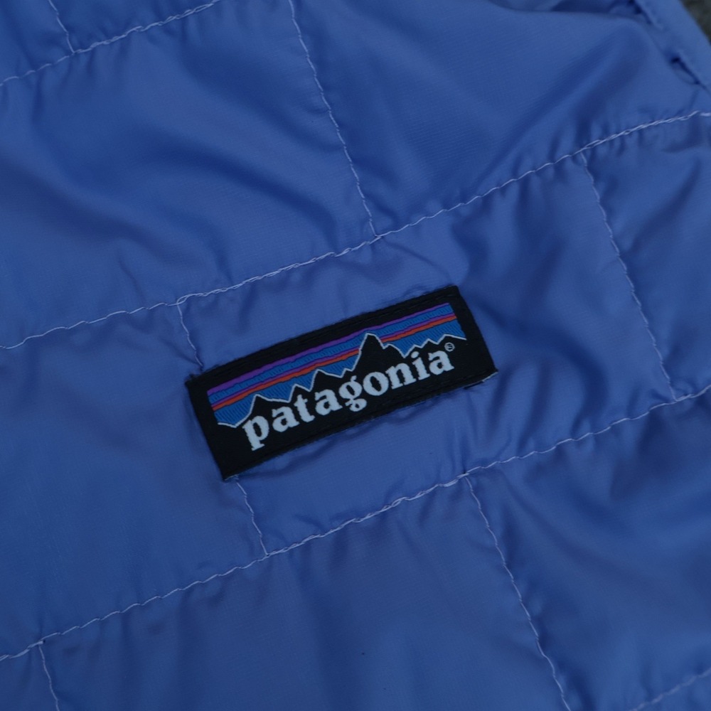 Patagonia Womens Medium Nano Puff Vest Violet Blue Full Zip Up Quilted Jacket - Picture 8 of 9